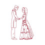 Free Wedding Couple Embroidery Design
