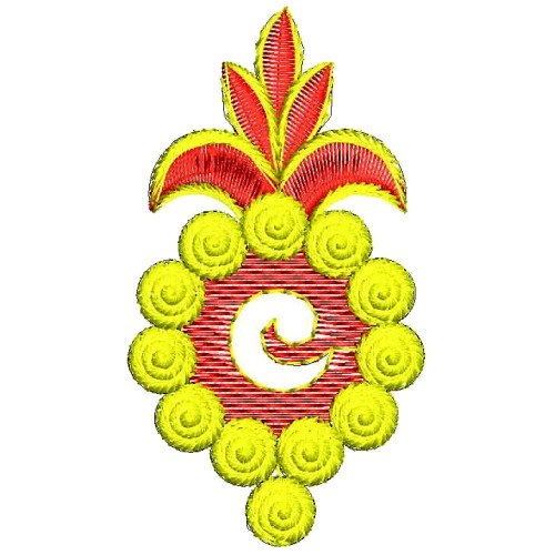 French Women Costume Applique Design