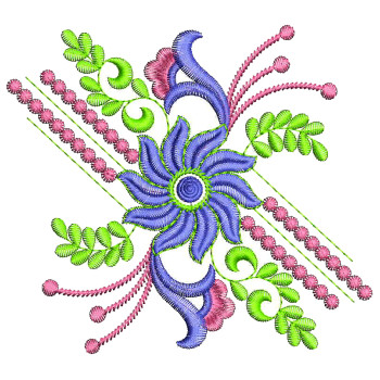 Fun Flowers Applique Embroidery Design