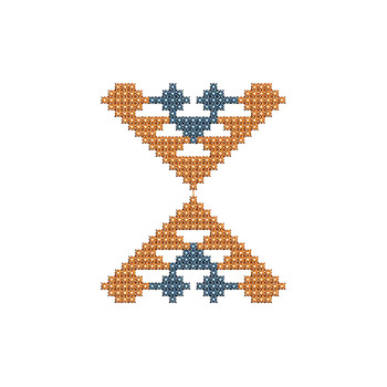 Geometric Cross Stitch Embroidery Patch