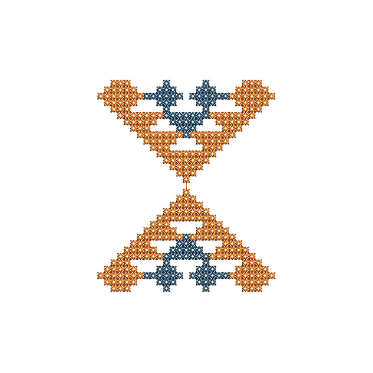 Geometric Cross Stitch Embroidery Patch