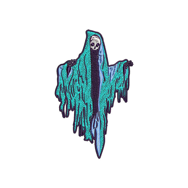 Ghost Embroidery Design