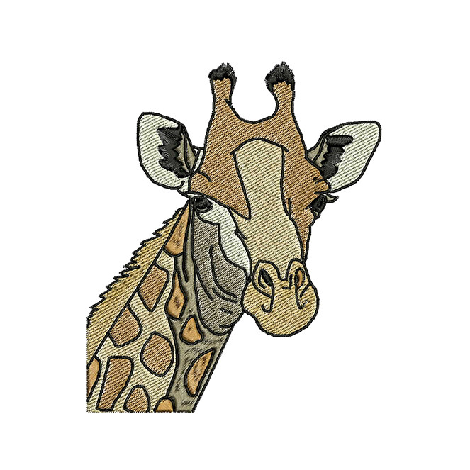 Giraffe Machine Embroidery Design