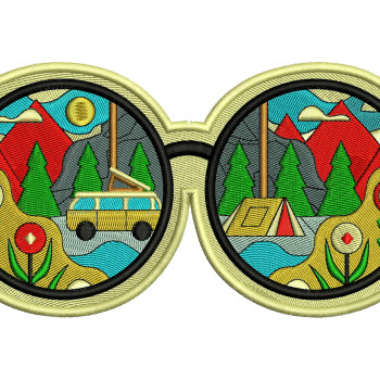 Glasses Embroidery Pattern
