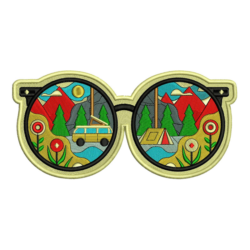 Glasses Embroidery Pattern