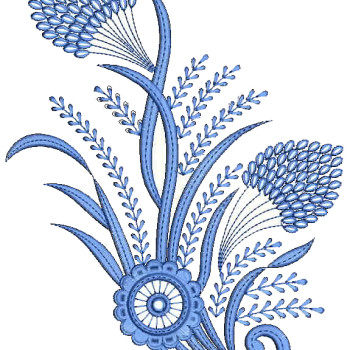 Grass Pattern Embroidery Applique Design 25967