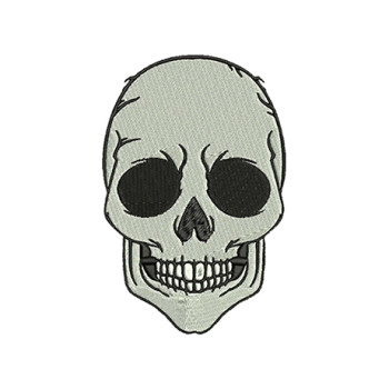 Halloween Human Skull Embroidery