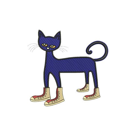 Pete The Cat Embroidery Design