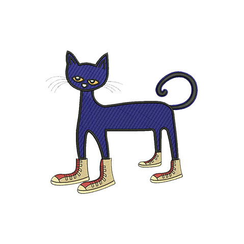 Pete The Cat Embroidery Design