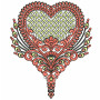 Heart Machine Embroidery Design 25563