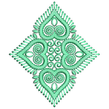 Heart Shape Applique Embroidery Design 25848