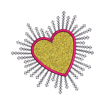 Heart Shape Embroidery Design