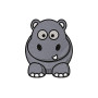 Hippo Embroidery Design