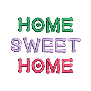 Home Sweet Home Embroidery Design