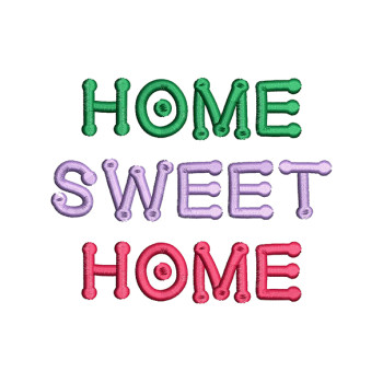 Home Sweet Home Embroidery Design