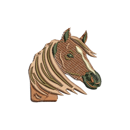 Horse Head Embroidery Design