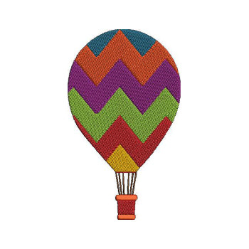 Hot Air Balloon Embroidery Design