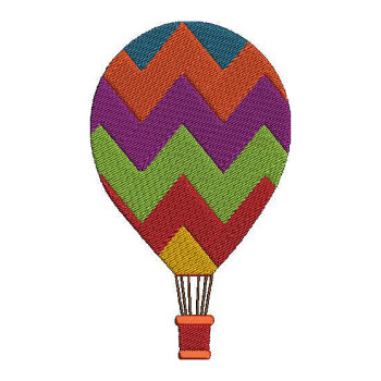 Hot Air Balloon Embroidery Design