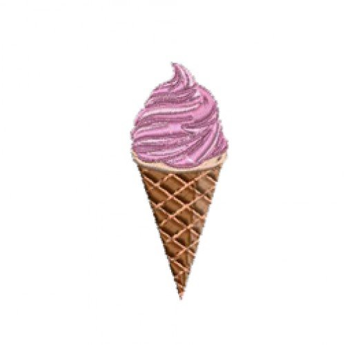 Ice Cream Cone Embroidery Design
