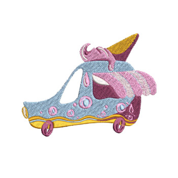 Ice Cream Truck Embroidery Design