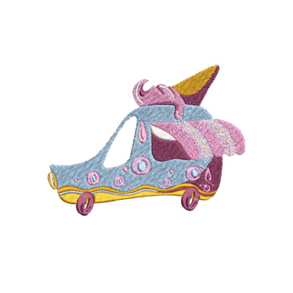 Ice Cream Truck Embroidery Design