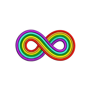 Infinity Autism Embroidery Design