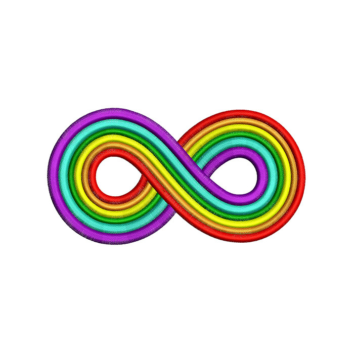 Infinity Autism Embroidery Design