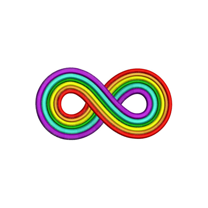 Infinity Autism Embroidery Design