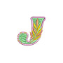 J Letter Embroidery Design
