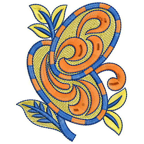 Jacket Back Embroidery Applique Design 24743