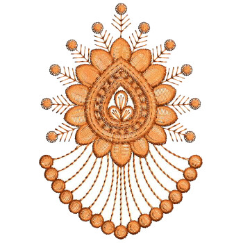 Jumka Style Applique Embroidery Design 25849