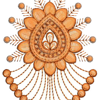 Jumka Style Applique Embroidery Design 25849