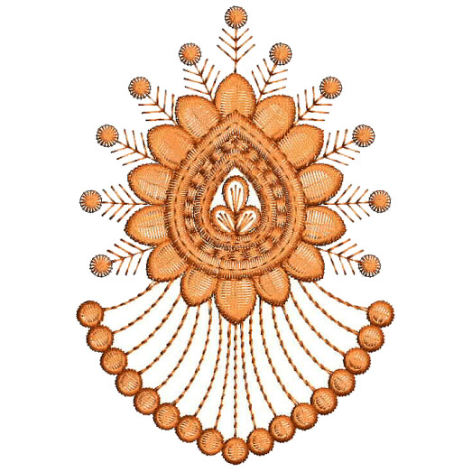 Jumka Style Applique Embroidery Design 25849