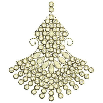 Jumkha Mirror Applique Embroidery Design 24825