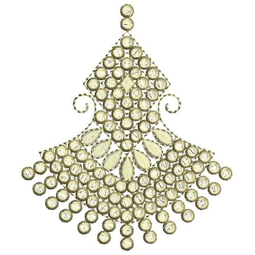 Jumkha Mirror Applique Embroidery Design 24825