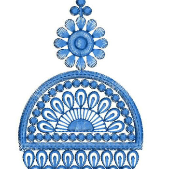 Jumkha Style Applique Embroidery Design 25717