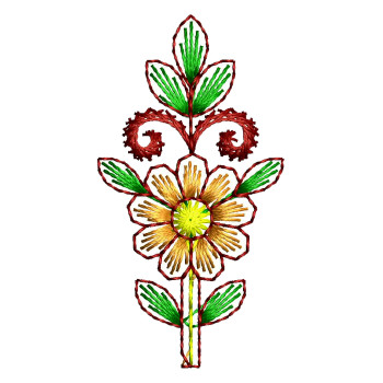 Kashmiri Applique Embroidery Design