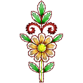 Kashmiri Applique Embroidery Design