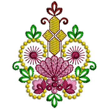 Kashmiri Applique Embroidery Pattern