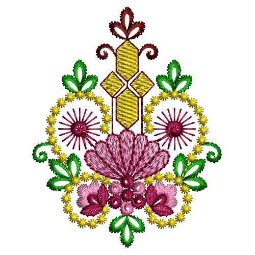 Kashmiri Applique Embroidery Pattern