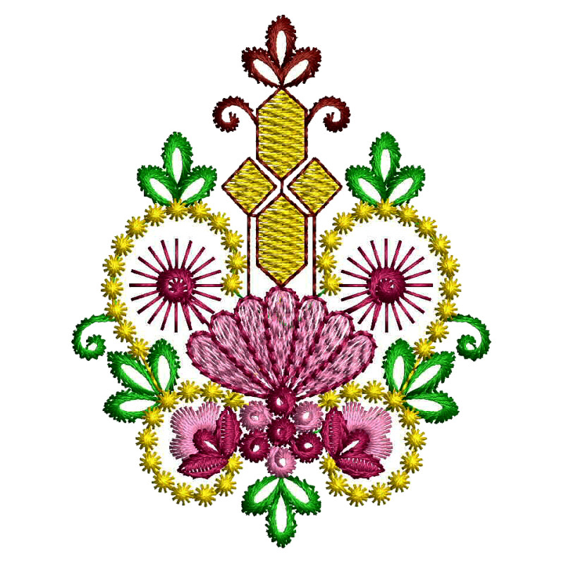Kashmiri Applique Embroidery Pattern