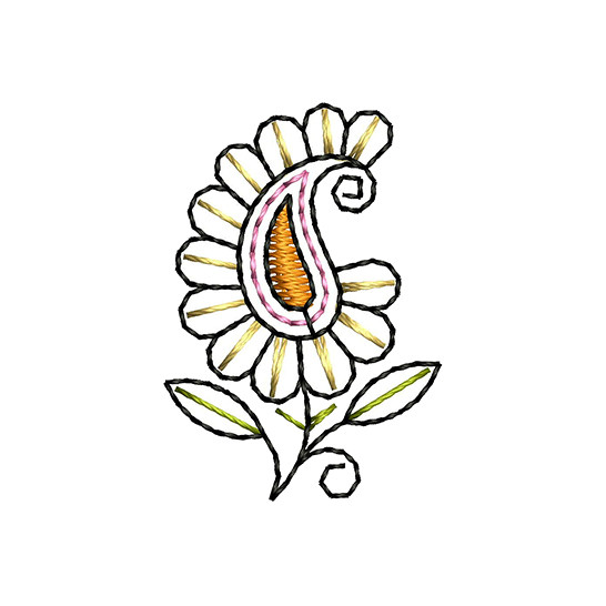 Kashmiri Butti Embroidery