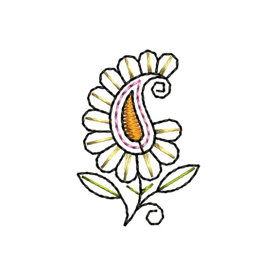 Kashmiri Butti Embroidery