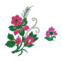 Kashmiri Flower Applique Embroidery Design 16432