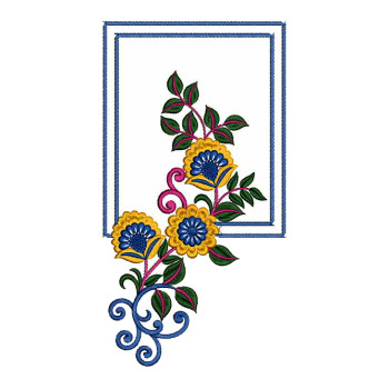 Kashubian Folk Embroidery Patch