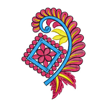 Kids Lehenga Patch Embroidery Design