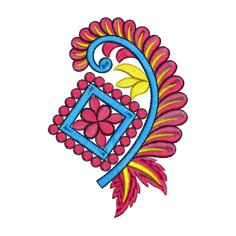 Kids Lehenga Patch Embroidery Design