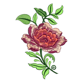 Large Flower Embroidery Pattern For Jackets