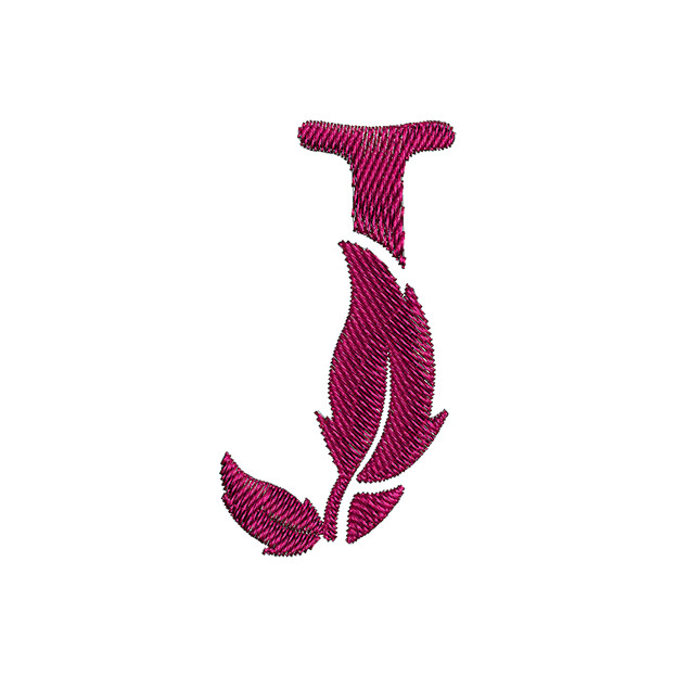 Letter J Embroidery Pattern