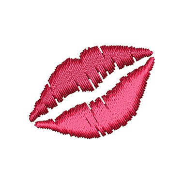 Lips Embroidery Design